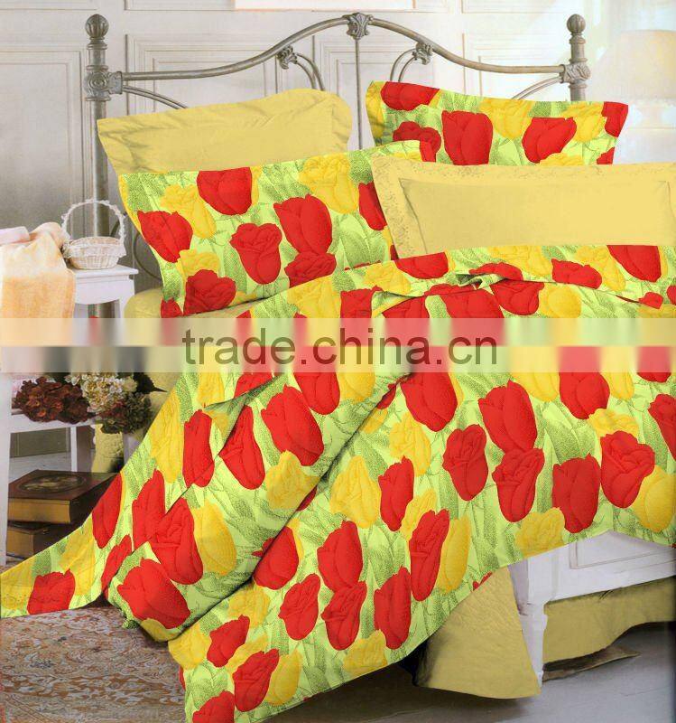 QUEEN SIZE,KING SIZE COTTON PIGMENT PRINTED COMFORTER SET/BED SHEET/BEDDING SET