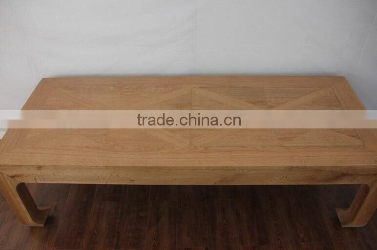 French Provincial Furniture Rustic Cross Wood Top Coffee Table Sofa Table