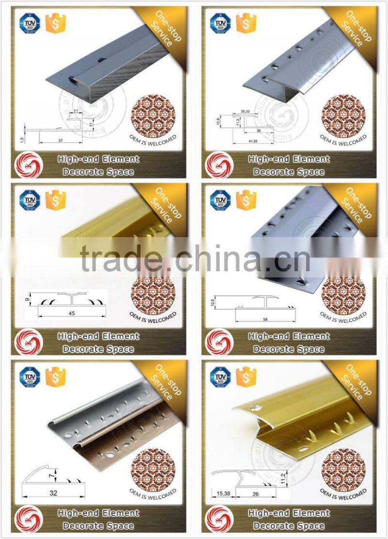Superior/stable carpet transiton strips carpet trim aluminium carpet cover strips