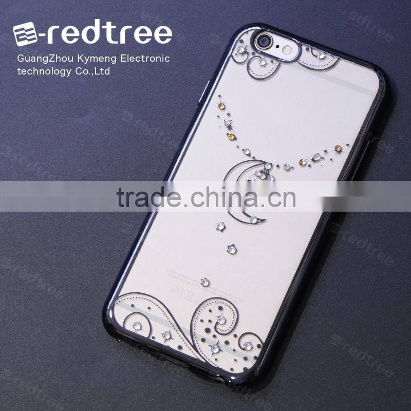 Mobile Phone Cover Lady Use Diamond Electroplate Phone Cover Case for Samsung Galaxu s6