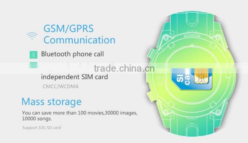 2016 Android Smart Watch 3G SIM WiFi bluetooth Adult smart watch