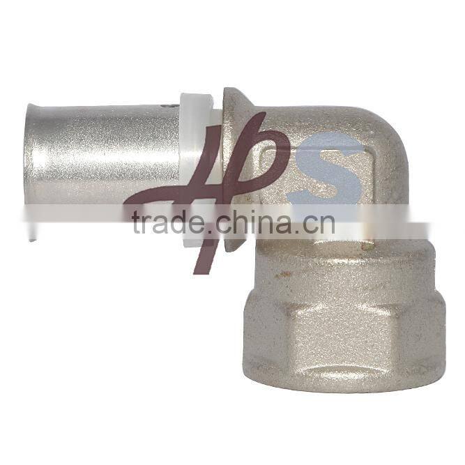 Brass Push-in Fitting with Nickel Surface