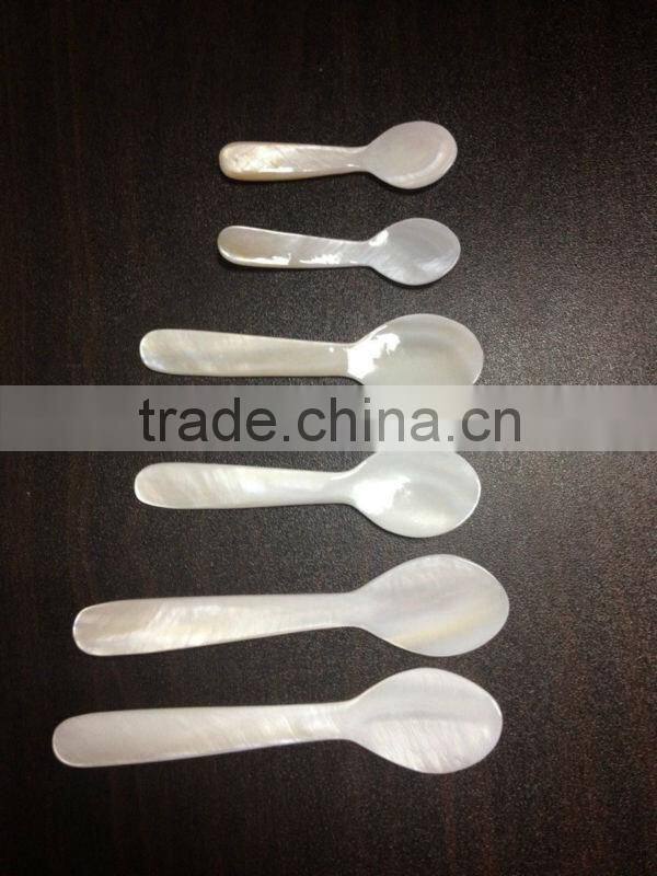 natural shell mother pearl spoon for tasting caviar
