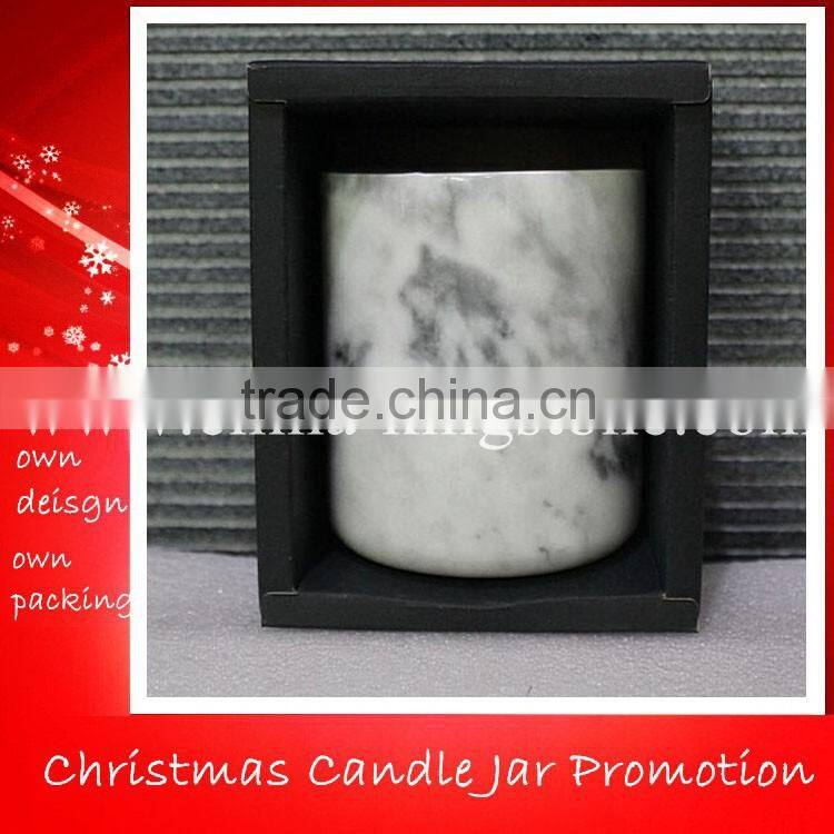 White candle cup, Black candle cup,Black and white marble candle cup