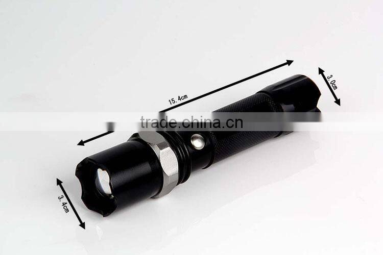 Adjustable focus zoom torch Xml-t6 flashlight torch,mini led flashlight with Clip