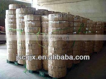 Line for the production of PET packaging tape