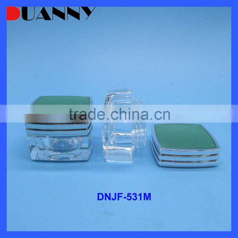 Acrylic Packaging Cosmetic Clear Face Cream Jar Square For Skincare