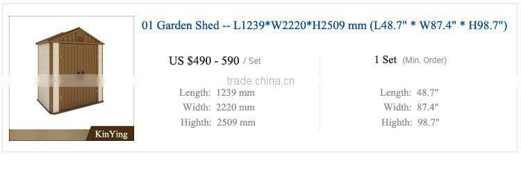 2016 China high quality plastic Shed made of HDPE