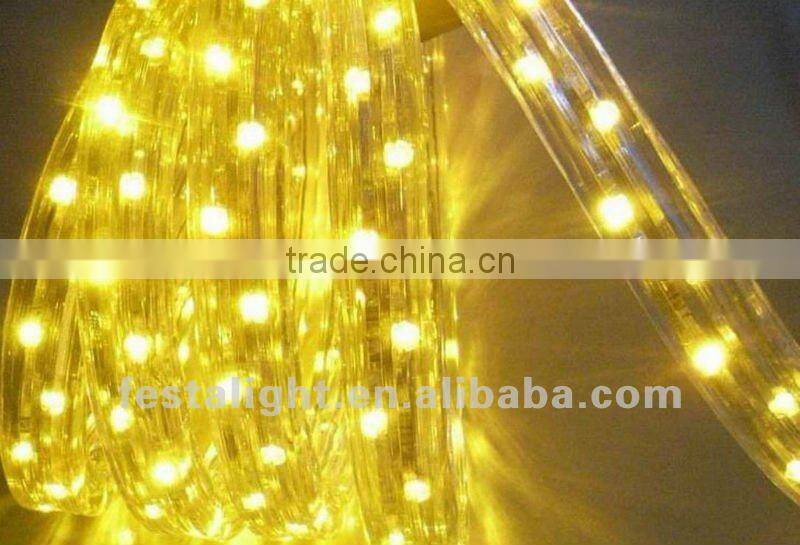 waterproof Flat 3 wires Holiday decoration led rope light wholesale