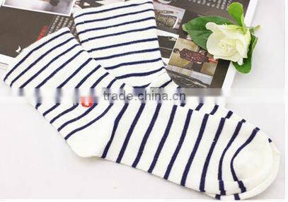 Anchor embroidery fringe ocean wind Navy cotton socks