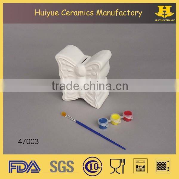 DIY car design money bank diy ceramic money bank paint set painting toys