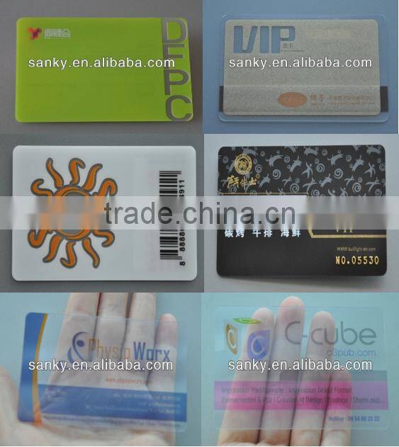 30Mil Frosted Transparent Clear Plastic Card