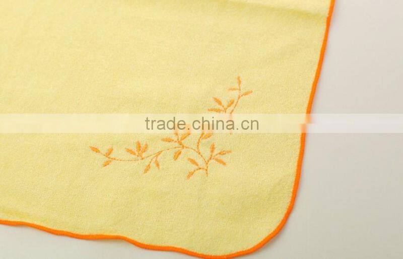 100% bamboo fiber light color OEM embroidery face towel