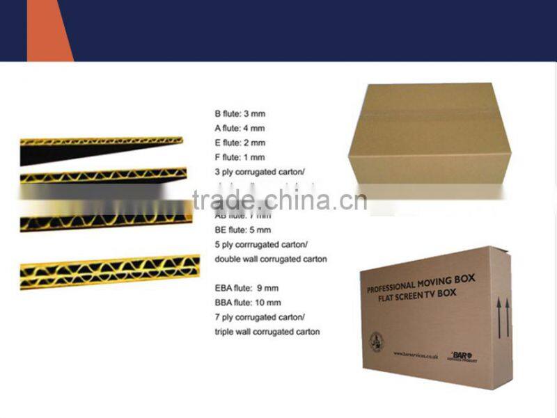 Recyclable Feature and Corrugated Board Paper Type TV carton box