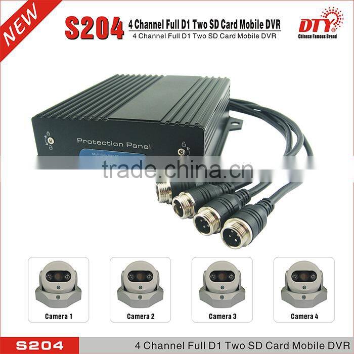 4 channel 3g wifi dual sd card wireless vehicle cctv mdvr