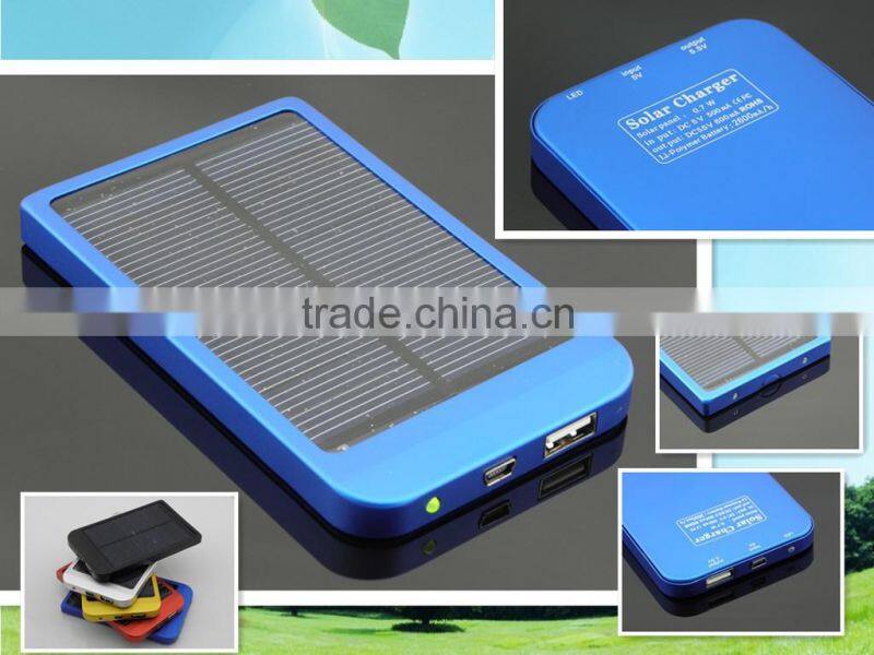 Mobile Accessories 2600mAh Solar Charger Power Bank Battery Charger For Mobile Phone/Digital Camera/ PC/MP3