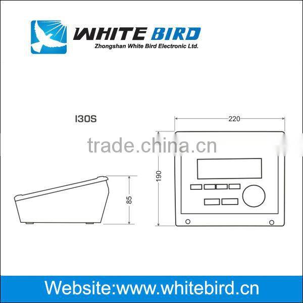 Weight indicator,I30, RS232C ABS housing, High backlight display, with an adapter, 6000 divisions