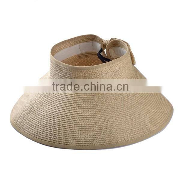 Fashion women straw hat for sale foldable sunscreen beach cap