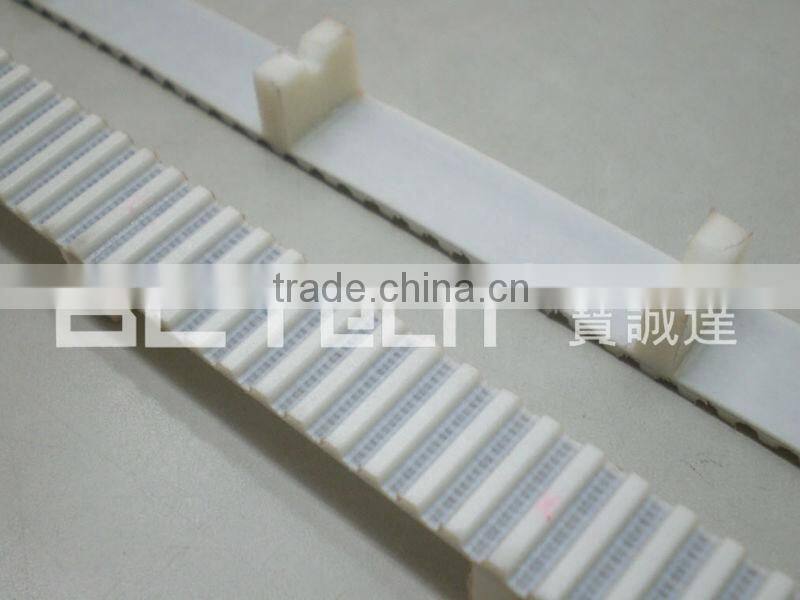 PU timing belt coated with special cleats