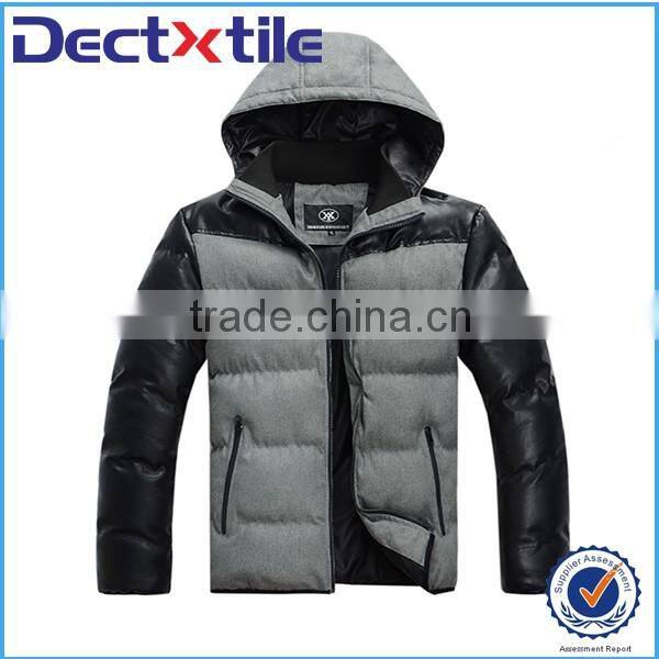 latest design grey down coat winter jacket for men