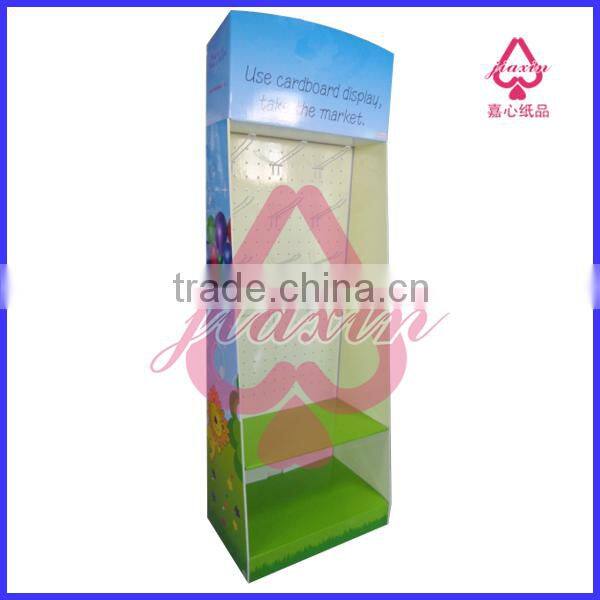 Custom Cardboard corrugated shipper display with hook and shelf display