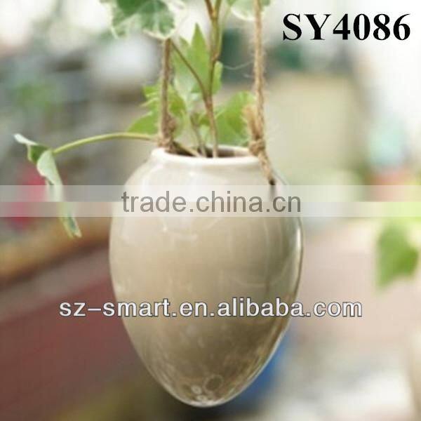 Cheap indoor white ceramic flower vase