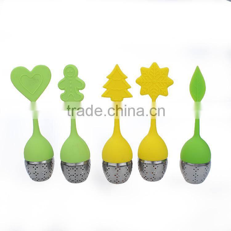 Beautigul & useful silicone leaf shaped tea strainer,tea infuser.