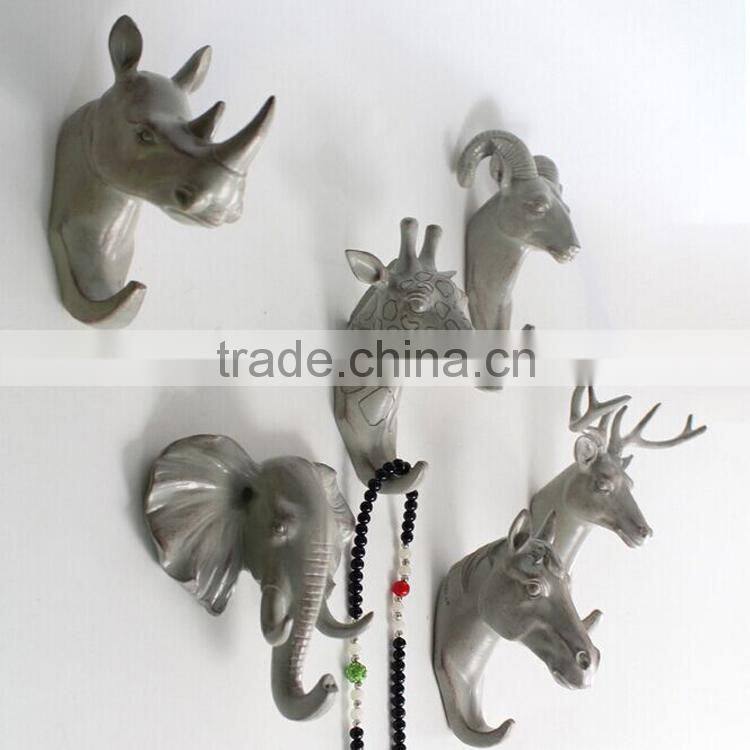 American high quality cap hook deer head wall decor resin