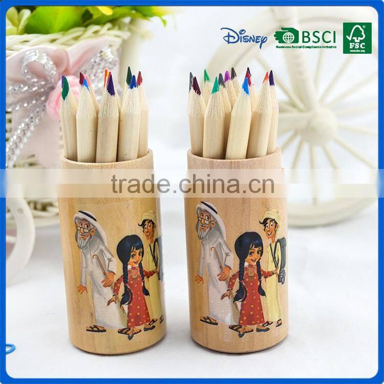 2016 cartoon style 3.5 inch 12 colored pencils into the drawer box