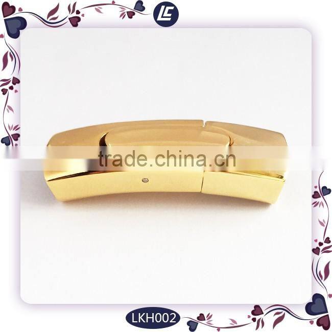 c-shaped stainless steel clasps for leather bracelets closure