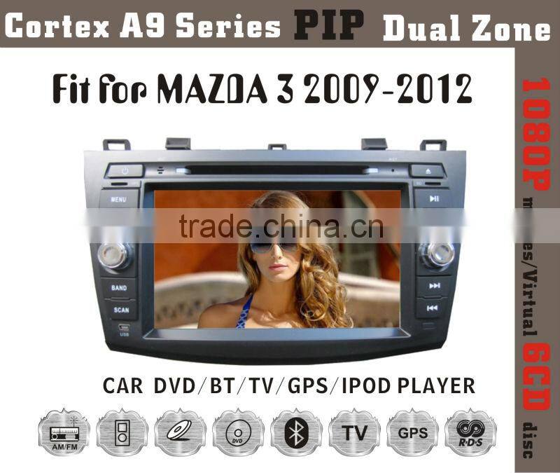 8inch HD 1080P BT TV GPS IPOD Fit for MAZDA3 2009-2012 car dvd car radio with gps