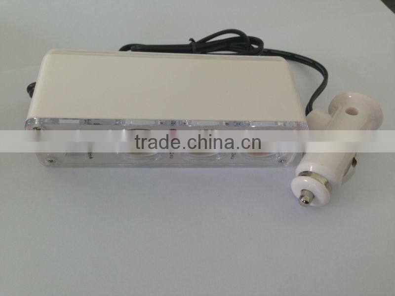 DC to DC Auto cigarette lighter triple socket for iphone4 4s 5