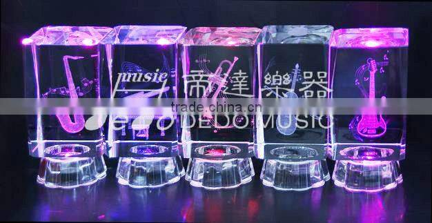 Trumpet3d crystal laser engraving gifts