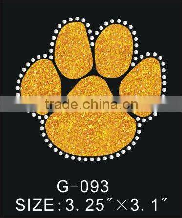 letters glitter iron on motif