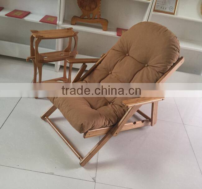 Multifunction adjustable backrest bamboo wood tatami chair