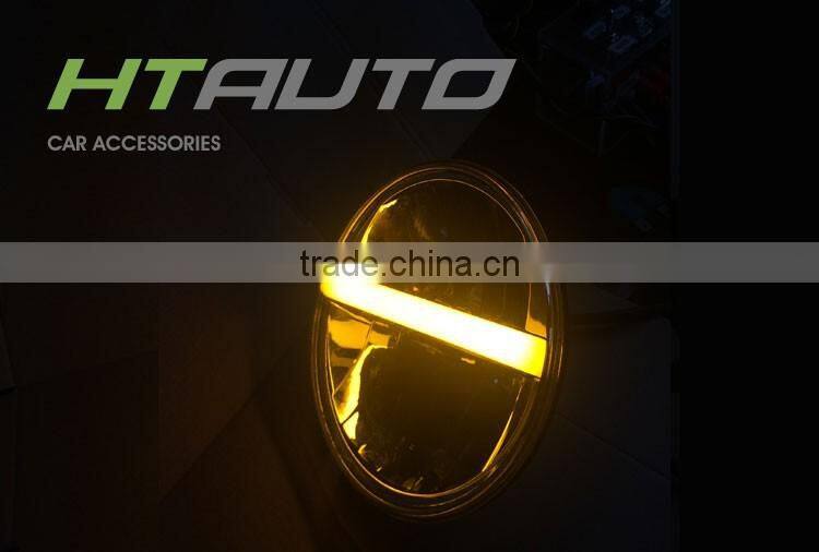 HTAUTO High Low Beam 9-36V DC 7" 20W Led Headlight Bulb for Motorcycle Retrofit Projector Motorcycle Led Lighting