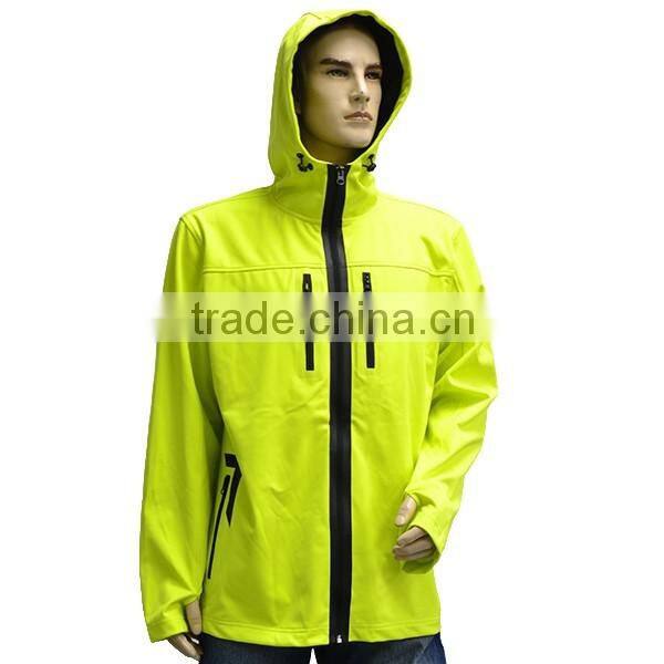 Men breathable membrane Softshell Jacket with welded zipper