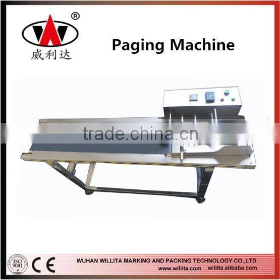Automatic pagination machine for paper