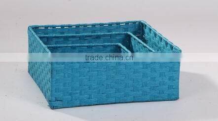 Green Antique Handmade Paper Storage Basket
