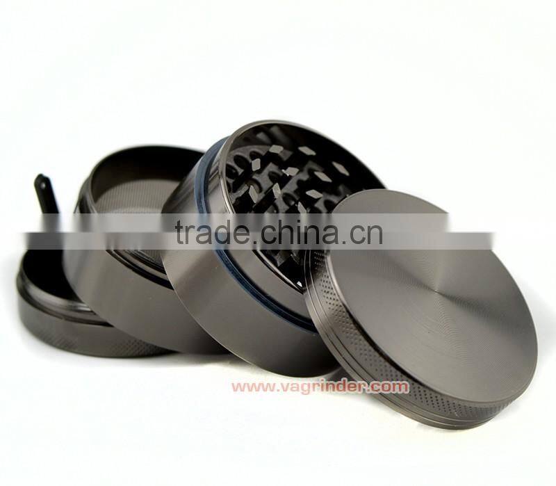 4 Layers zinc alloy Metal Tobacco Crusher Muller Smoke Herbal Herb Grinder 55MM 5 Color