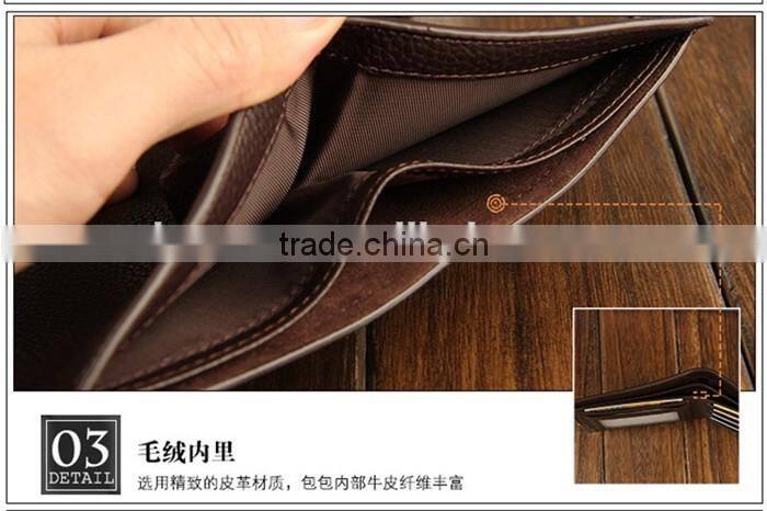 Wholesale short style PU leather coin and cash wallet for men pocket purse