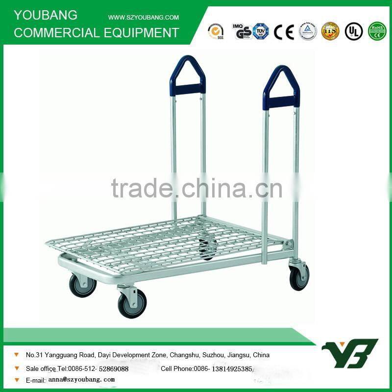 HOT SALE! Heavy Duty Steel Powder Coating Supermarket Shopping trolley