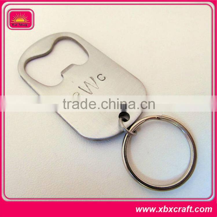High quality logo custom engraved stainless steel keychain