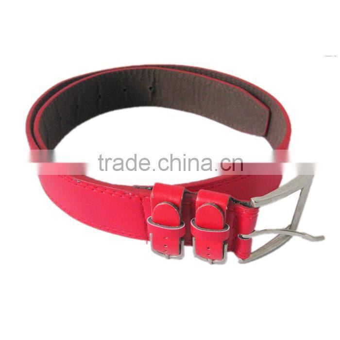 Small Buckles New Design Woman 3.8cm Wide Red PU Belt