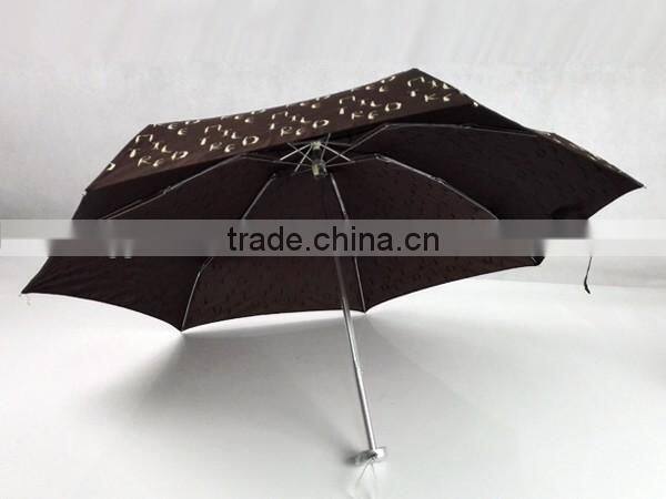 5 Fold Umbrella with Monogram, Cute Travel Umbrella