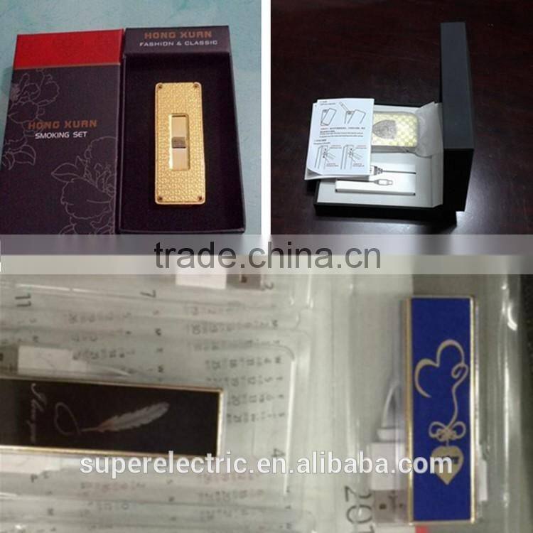 Professional design usb chargered lights with security lock alloy led electric torch lighter