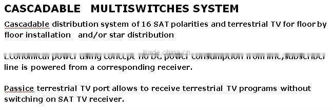 satellite signal cascade 9 in multiswitch(MS11-916C)