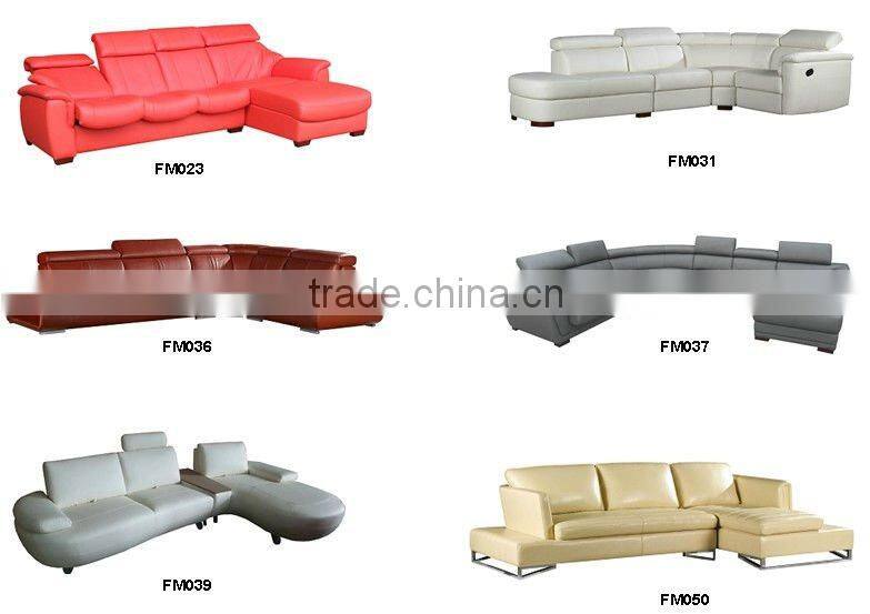 Luxury living room furniture leather corner sofa 2016