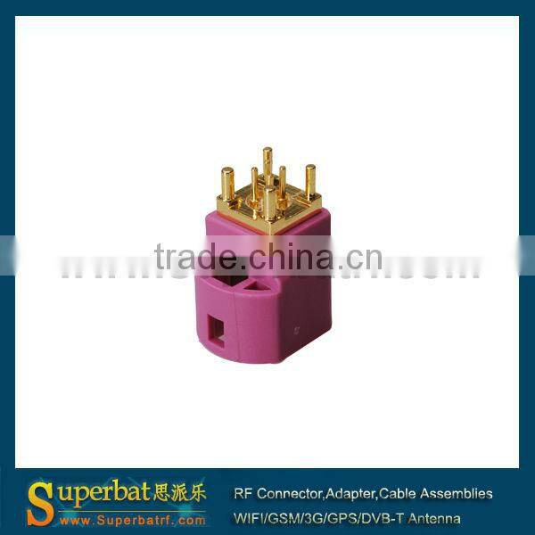 For Tesla RF connector Fakra Jack PCB mount 4 Contact pin RF Connector rf connector pcb