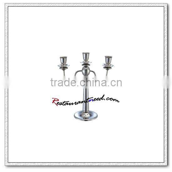 T201 H315mm Stainless Steel 3 Heads Candle Holder